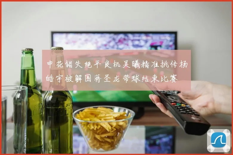申花错失绝平良机吴曦精准挑传杨皓宇被解围蒋圣龙带球结束比赛